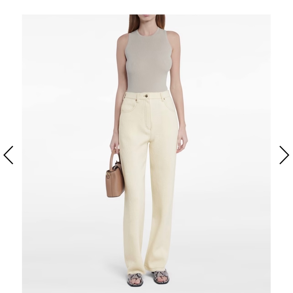 Nanushka Drew high-rise straight wool pants